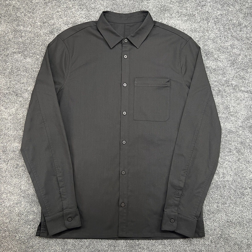 Lululemon Shirt Mens Size Large Black Workwear Performance Long Sleeve